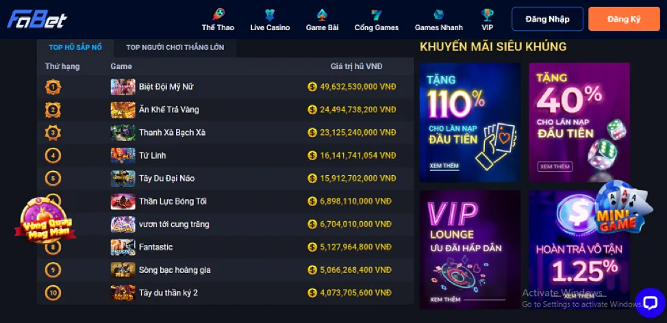 Sự kiện đặc biệt và giải đấu Win79